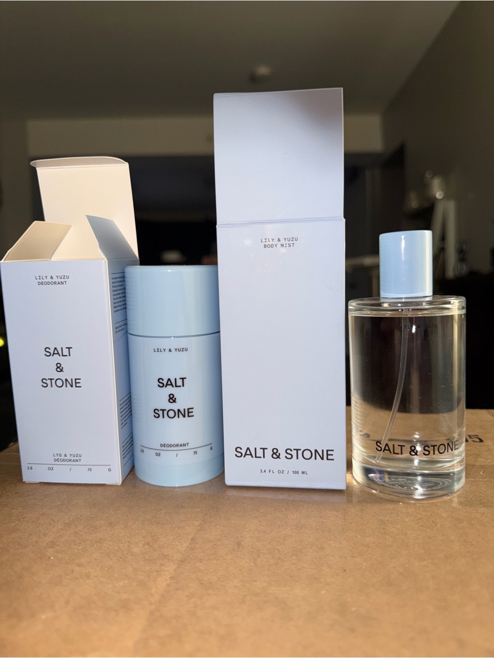 Salt & Stone Lily & Yuzu Mist & Deodorant Duo. Full Size